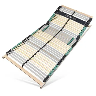 Sleepneo Lattenrost, Braun, Holz, Teilmassiv,Buche, Birke, 100x200 cm, Hergestellt in Deutschland, bewegliche Leistenlagerung, Federholzleisten verleimt, Federleisten mit Triokappen, individuelle Liegehärteeinstellung, Mittelgurt, verstellbar, Schlaf