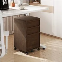GarveeMore Aktenschrank Rollbarer Computerschrank mit 3 Schubladen Container Stauraumschrank (1-St) 67cm hoch Beistellschrank Druckerstand auf Rollen Mehrzweckschrank