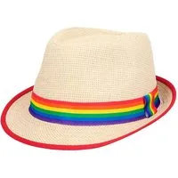 Boland Kostüm Strohhut Regenbogen Pride