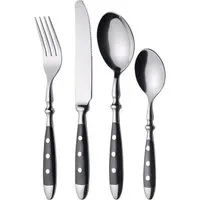 GRÄWE Besteck-Set GRÄWE Tafelbesteck für 6 Personen, 24-tlg, Serie NÜRNBERG, schwarz, Edelstahl 18/0