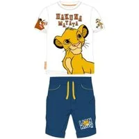 Disney The Lion King Shirt & Hose "König der Löwen" - "Hakuna Matata" Bekleidungsset für Kinder in Weiß (Set, 2-tlg., Kurzärmeliges T-Shirt mit kurzer Hose)