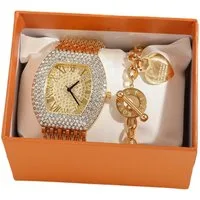 ibettertec Quarzuhr Geburtstagsgeschenk, Quarzuhr Damenuhr Set, modische Accessoires, (Perfektes Geschenk für Frauen, Weihnachten, Geburtstag, Jubiläum usw, Perfektes Geschenk für Frauen, Weihnachten, Geburtstag, Jubiläum usw), Geschenksets für Damen
