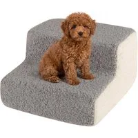 COSTWAY Haustiertreppe (1-St), 2 stufige Hundetreppe, Tiertreppe für Sofa, Bett, Couch