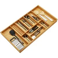 SO-TECH® Besteckeinsatz Orga-Box-1 BAMBUS Besteckeinsatz für Schubkästen mit 500 mm, 11 Fächer, für Blum Tandembox / Antaro Schublade 100cm Schrankbreite