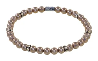konplott - Elastisches Armband - Pearl Shadow beige