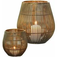 Mirabeau Windlicht Windlicht 2er Set Pontarino antikmessing (2er Set, 2er Set)