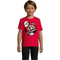 Blondie & Brownie T-Shirt Kinder Super Mario Faust Nerd Konsole Gaming Spiel Retro Konsole
