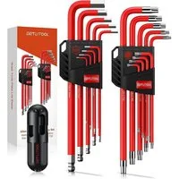 LuxusKollektion Innensechskantschlüssel Innensechskant Satz Lang 18tlg Kugelkopf 18PCS-Hex&Torx(Lang)