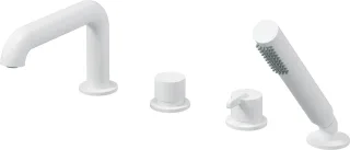 Neuesbad Serie 600 4-Loch Wannenarmatur mit Brauseset, Oberfläche: weiss matt NB1BQS_A14M1