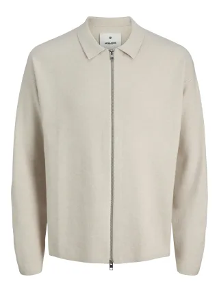 JACK&JONES - JPRBLABRADFORT KNIT CARDIGAN silver lining - Gr. - XXL