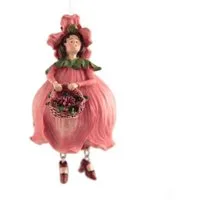 ROSEMARIE SCHULZ Heidelberg Dekohänger Blumenmädchen Mohn rund zum Hängen Dekofigur Blumen Deko-Objekt (1 Stück), Deko Blumenampel