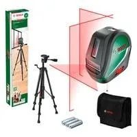 Kreuzlinienlaser UniversalLevel 3 Set grün/schwarz, rote Laserlinien, Reichweite 10 Meter
