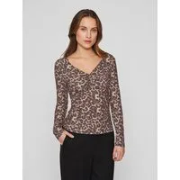 Vila V-Shirt VILEOA V-NECK L/S TOP - NOOS
