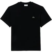 Lacoste Kurzarmshirt T-Shirt mit aufgesticktem Krokodil-Logo auf der Vorderseite