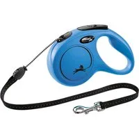 flexi Flexileine FLEXI Rollleine New CLASSIC Seil - 5m, bis 20kg Farbe: Blau