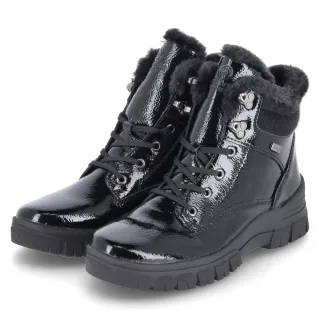 Remonte Winterstiefeletten - Gr. 39 - Schwarz - Leder & Textil