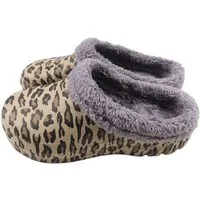 VewoTex Damen Clogs Leo mit Teddy Kunstfell » günstige Damenschuhe Clog (Paar, 2-tlg., 1 Paar) gefütterte Clogs mit Leo-Muster » Winter&Herbst Gartenschuhe