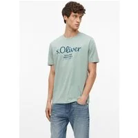 s.Oliver Kurzarmshirt T-Shirt Baumwoll-T-Shirt mit Logo-Print
