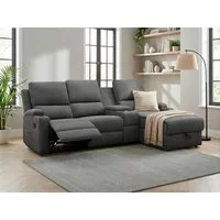 OTTO home Ecksofa NAPORI Multimediasofa, 3er Kinosessel XXL, L-Form, 3 Bezugsstoffe, Kinosofa mit Relaxfunktion, Getränkehalter, Staufach und Staukasten