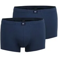 CECEBA Boxershorts CECEBA Herren Pants blau uni 2er Pack (2-St)