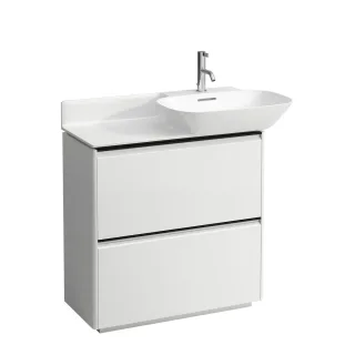 LAUFEN Waschtischunterschrank BASE 348x769x768 bodenst. 2Schubl Griff schwarz f.WT H813301/2 multico H4030041109991