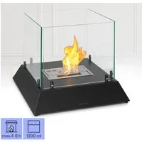 Klarstein Echtfeuer-Dekokamin Phantasma Cubo (Set, Set), Ethanol-Kamin freistehend Tischkamin Edelstahl-Brenner