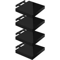 Woltu Wandregal, 4-tlg., Wandboard freischwebend Schweberegal Holz Board