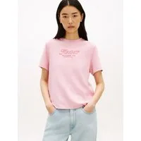 Tommy Hilfiger Kurzarmshirt TILT GRAPHIC REG C-NK SS TEE mit großem Logo-Print