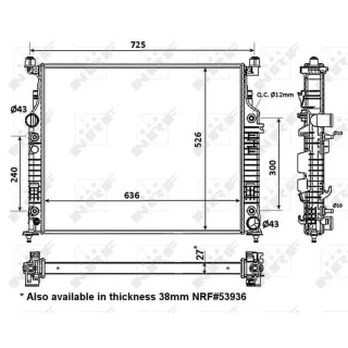 NRF Motork?hler gel?tet Mercedes Gl-Klasse M-Klasse R-Klasse 56074