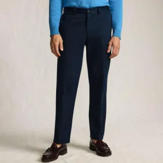 CLASSIC COMFORT. Bügelleichte Chino, Herren,  Blau, Baumwolle, by Lands' End