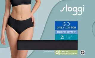 sloggi - sloggi GO Daily Cotton Midi 3P schwarz - Gr. - L