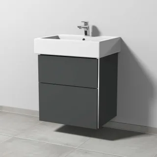 Sanipa 3way Waschtischunterbau zu Duravit Vero Waschtisch mit 2 Auszügen, Anthrazit-Matt BR71622