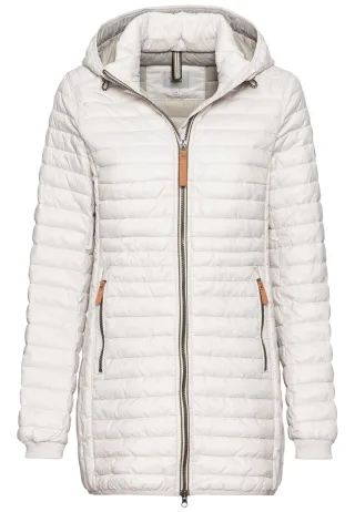 camel active - Steppjacke mit abnehmbarer Kapuze pearl - Gr. - 40