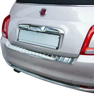 MIT ABKANTUNG LADEKANTENSCHUTZ Edelstahl für Fiat 500 Facelift 500C Cabrio 16-
