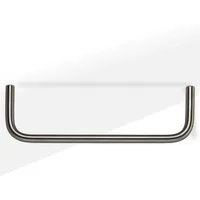 SO-TECH® Garderobenstange Kleiderstange U-Form echt Edelstahl Durchmesser 12 mm, Länge 730 mm, Edelstahl gebürstet