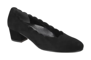 Gabor 3006.01.001 Schwarz - schwarz Damen Pumps Echtleder Blockabsatz