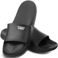 Aqua Speed OHIO Badelatschen + kl. Fasertuch Duschsandalen Badeschlappen Badepantolette