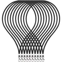WEBBOMB Schlüsselanhänger 10x unbedruckte Schlüsselbänder 10 Stück Lanyards Umhängeband 17Farben