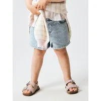Name It Jeansshorts NMFROSE MOM DNM SHORTS 1140-GY Baumwollmischung, Denim, mit Stretch, leichter Used Look