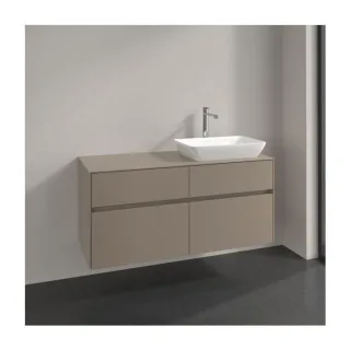 Villeroy und Boch Collaro Waschtischunterschrank C11400VM 120x54,8x50cm, Waschtisch rechts, taupe
