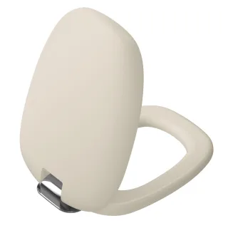 VitrA Plural WC-Sitz mit Absenkautomatik Duroplast Sandbeige Matt/Chrom,126-422-009 126-422-009