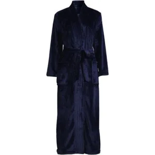 Bademantel aus Plüsch-Fleece für Damen in Plus-Größe, Damen, size: plus, Blau, Polyester, by Lands' End