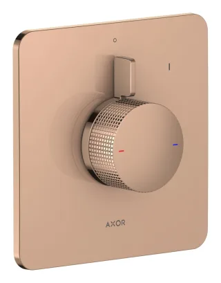 Hansgrohe Brausemischer Unterputz AXOR Citterio C 1 Verbraucher Cubic cut polished red gold, 496513 49651300