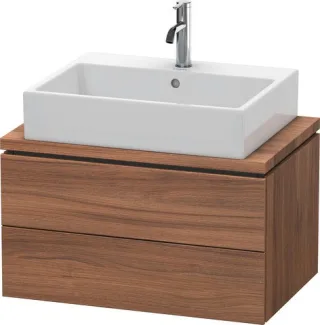 Duravit L-Cube Konsolenwaschtischunterbau wandhängend Nussbaum Matt 720x477x400 mm - LC580607979 LC580607979
