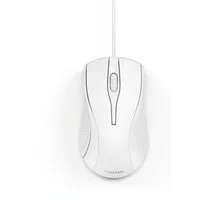 Hama Computermaus mit Kabel für Rechtshänder und Linkshänder, PC Maus Maus (kabelgebunden, Farbe Weiß, 3 Tasten, Optische Office Maus)