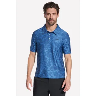 Skechers GO DRI All Day Bedrucktes Polyester Herren Polohemd in Weiß