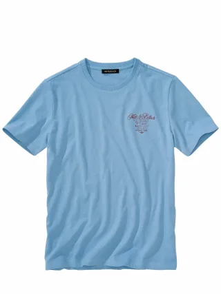 Mey & Edlich Herren ME-Club-T-Shirt Blau 100 % Baumwolle (bio)