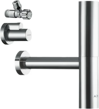 Hansgrohe Design Siphon Set Flowstar Axor chrom mit zwei Eckventilen und Schubern, 51304000 51304000
