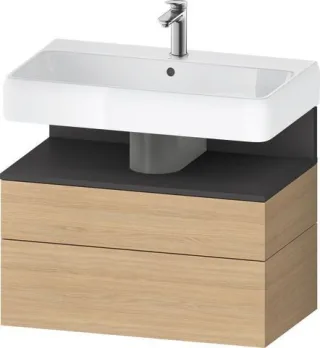 Duravit Qatego Waschtischunterbau wandhängend Natur Eiche Matt 790x470x590 mm - QA4394049300000 QA4394049300000