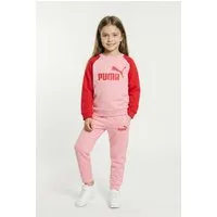 PUMA Trainingsanzug MINICATS ESS RAGLAN CREW SET FL INF (2-tlg), 2-teilig, mit Rundhalsausschnitt, mit innenliegendem Kordelzug